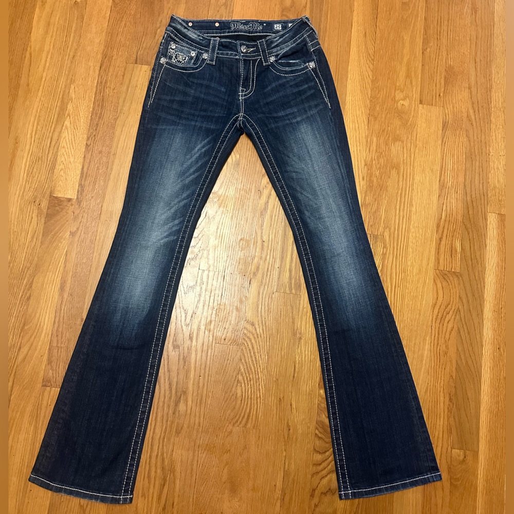 Women’s Miss Me Bootcut Jeans with Flowers - Picture 6 of 6